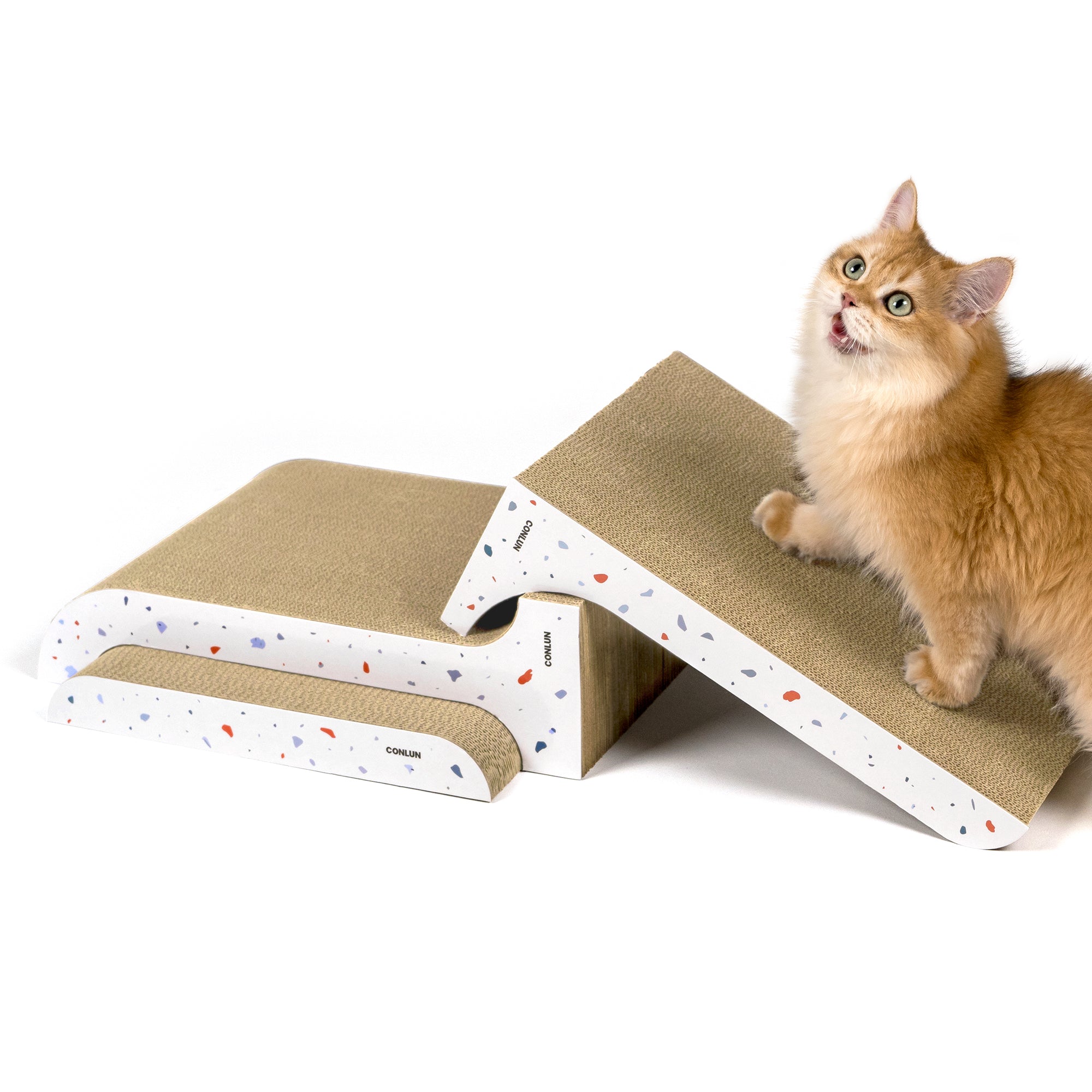  5 Packs in 1 Cat Scratch Pad, Cat Scratcher  Cardboard,Reversible,Durable Recyclable Cardboard, Premium Scratch,  Suitable for Cats to Rest, : Pet Supplies