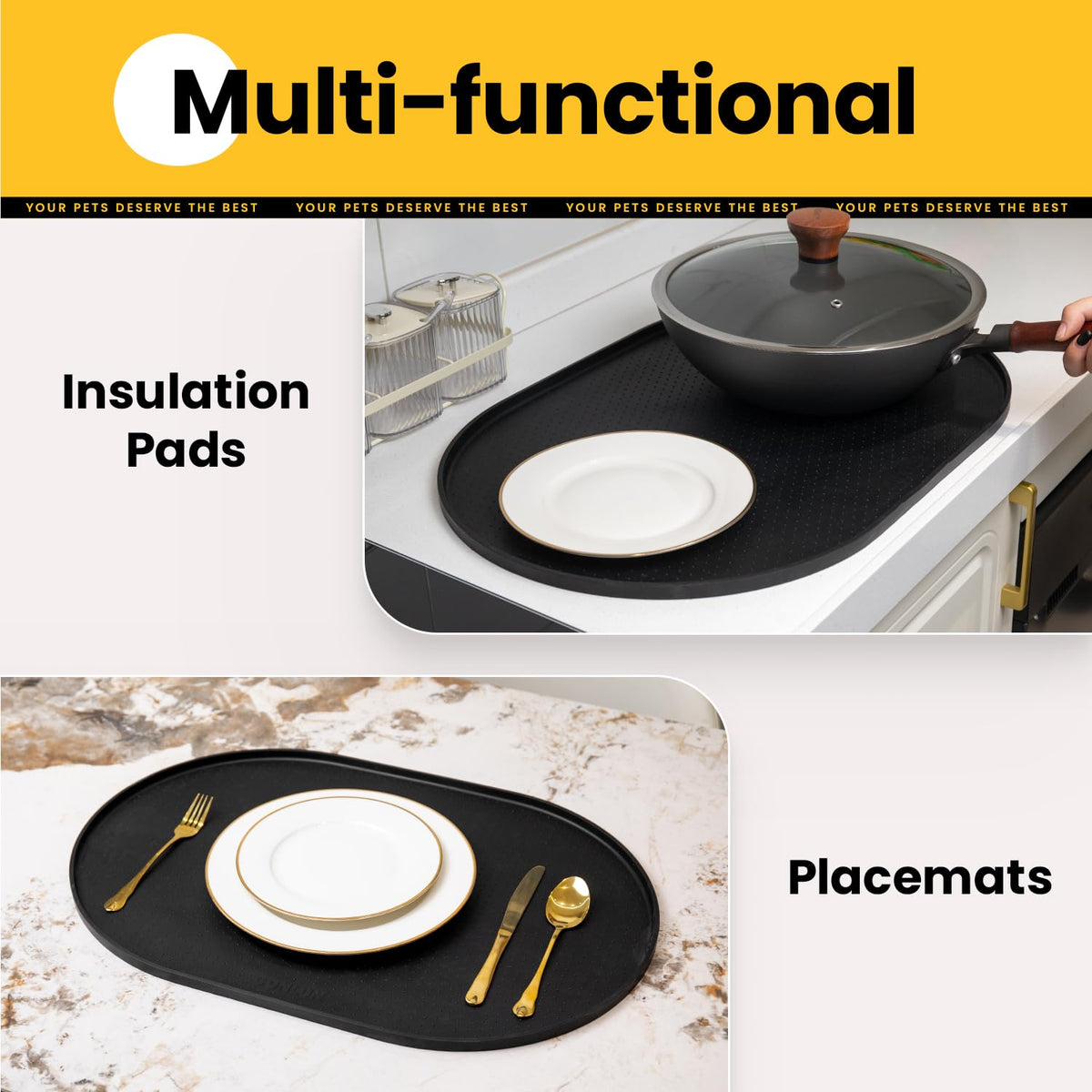 Oval Silicone Pet Feeding Mat