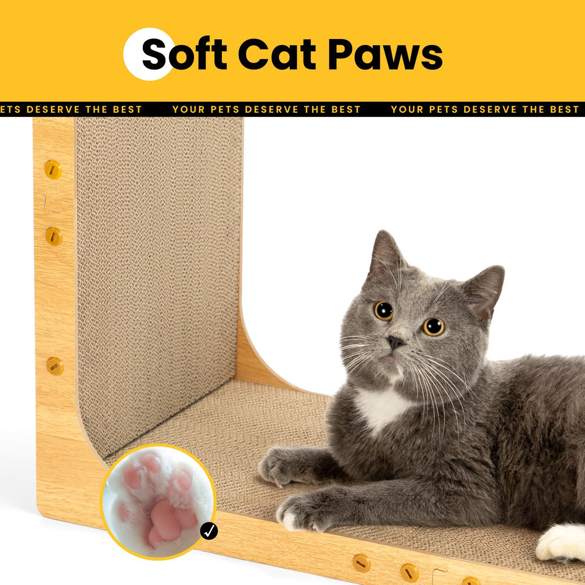 L-Shaped Cat Scratcher