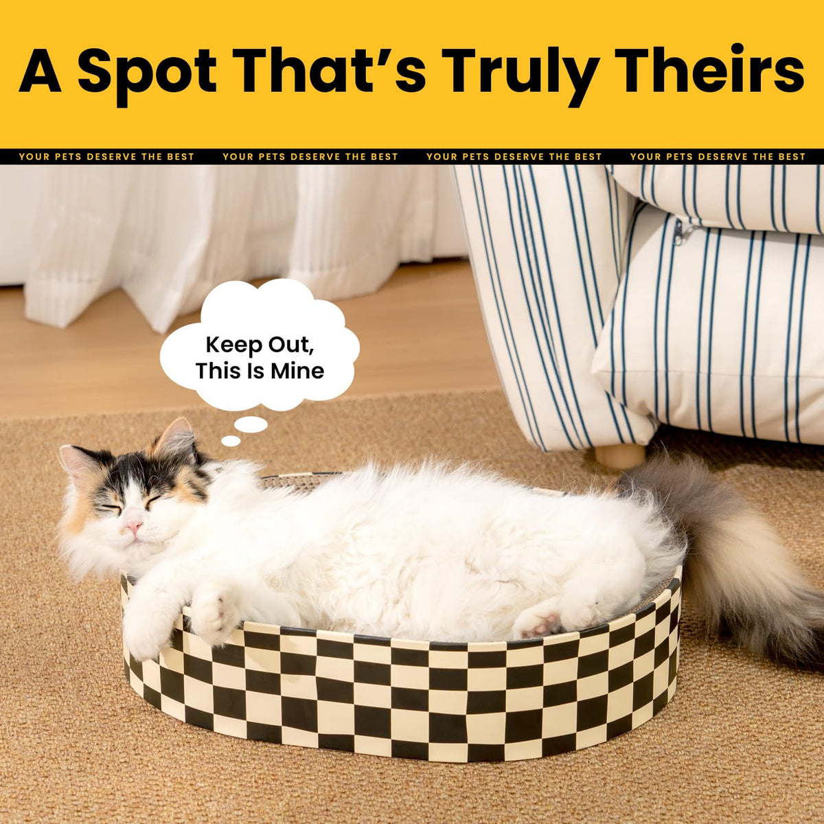 Integrated Oval Cat Scratcher Bed