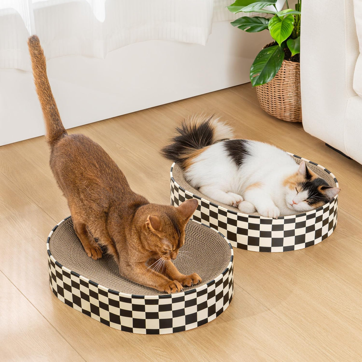 Integrated Oval Cat Scratcher Bed