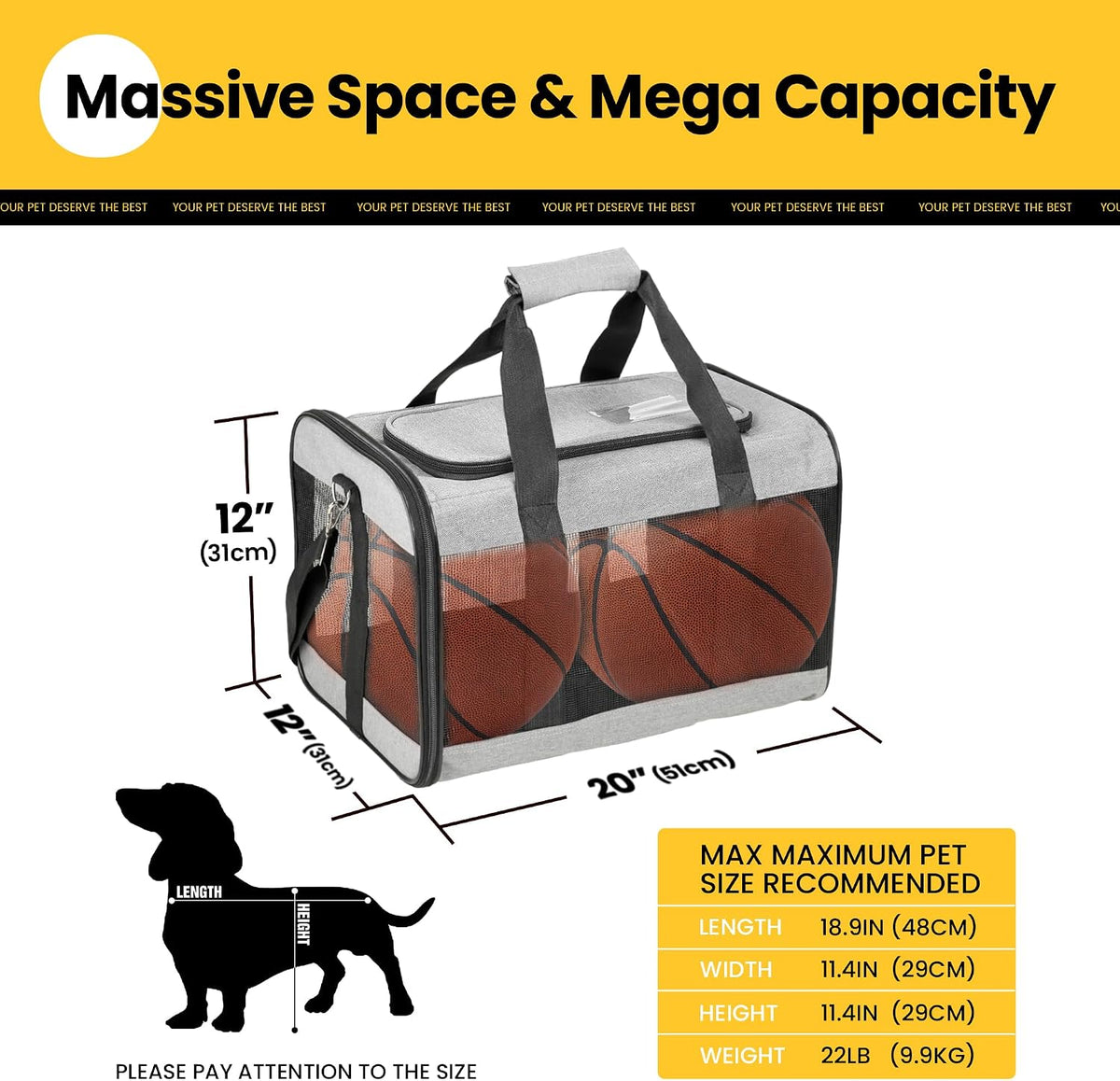 Soft-Sided Mesh Pet Carrier