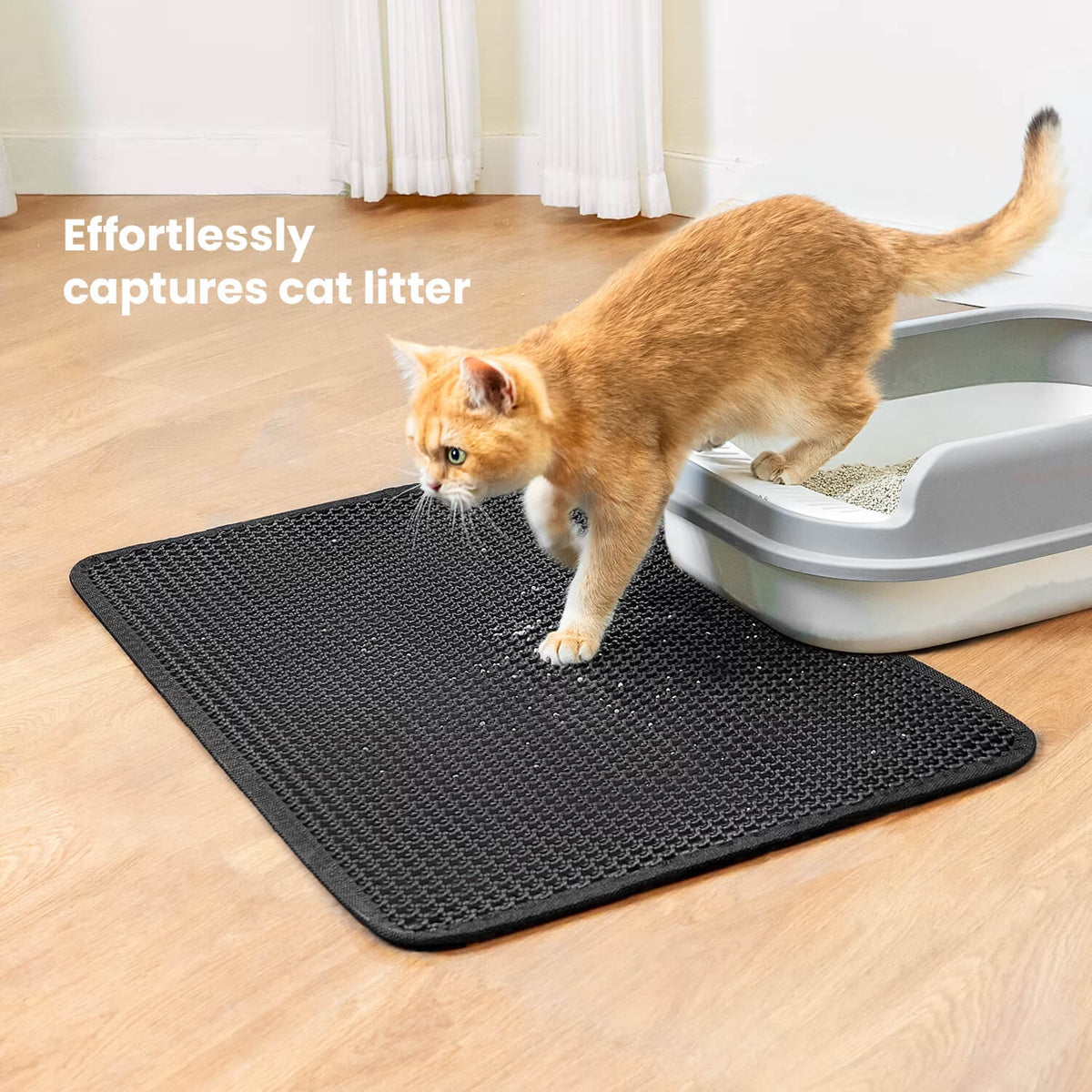 Conlun Cat Litter Mat Honeycomb Double Layer, Urine Waterproof, and Easy to Clean