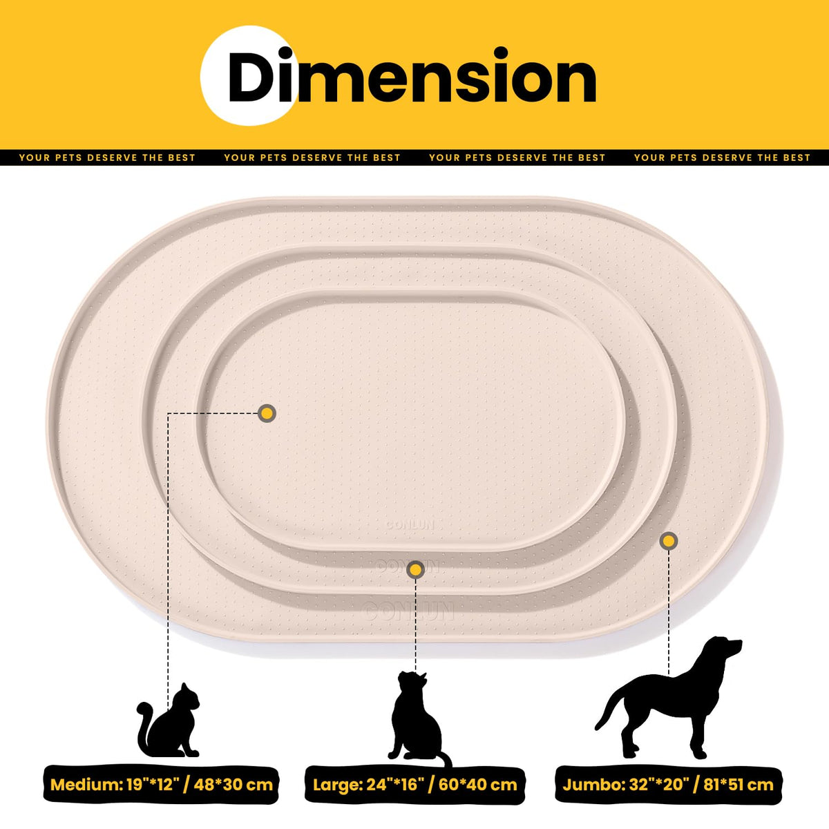 Oval Silicone Pet Feeding Mat