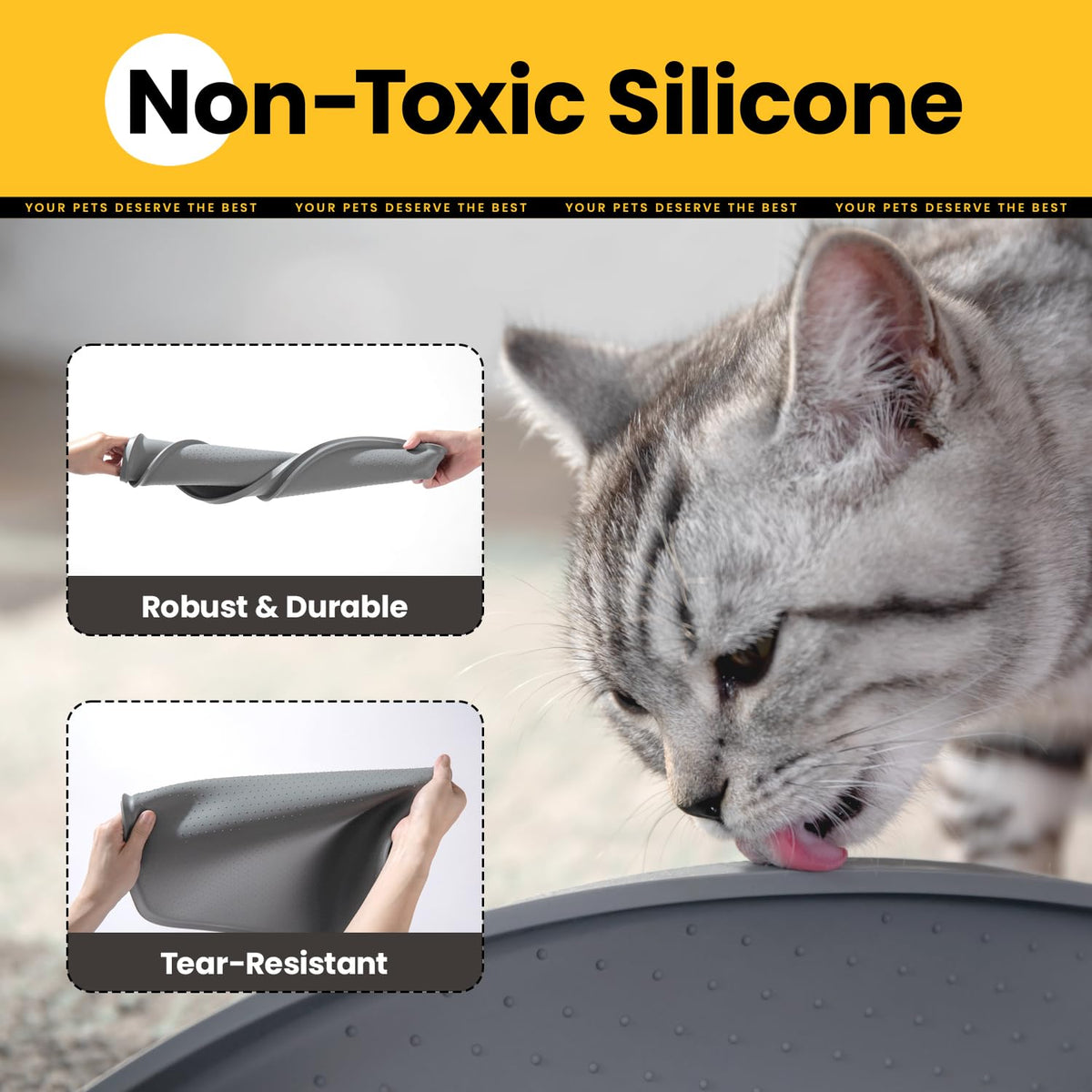 Oval Silicone Pet Feeding Mat