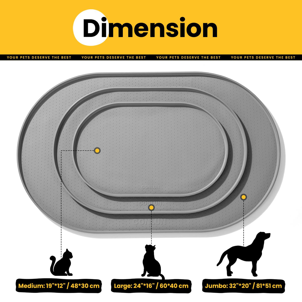 Oval Silicone Pet Feeding Mat