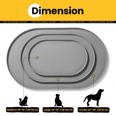 Oval Silicone Pet Feeding Mat