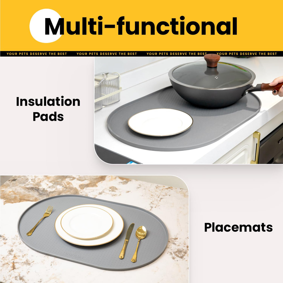 Oval Silicone Pet Feeding Mat