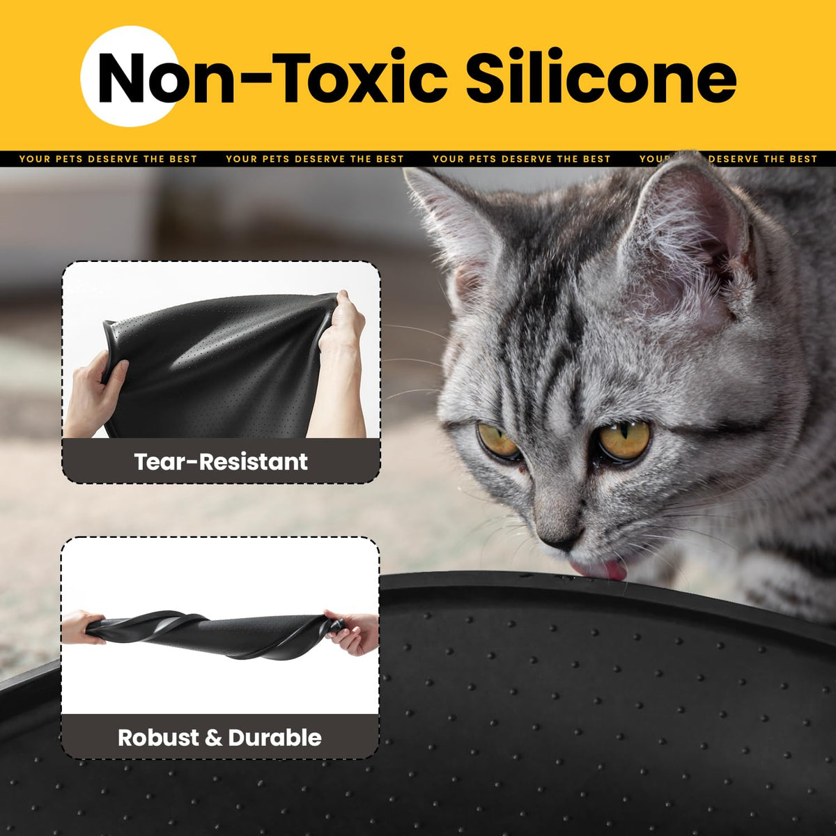 Oval Silicone Pet Feeding Mat