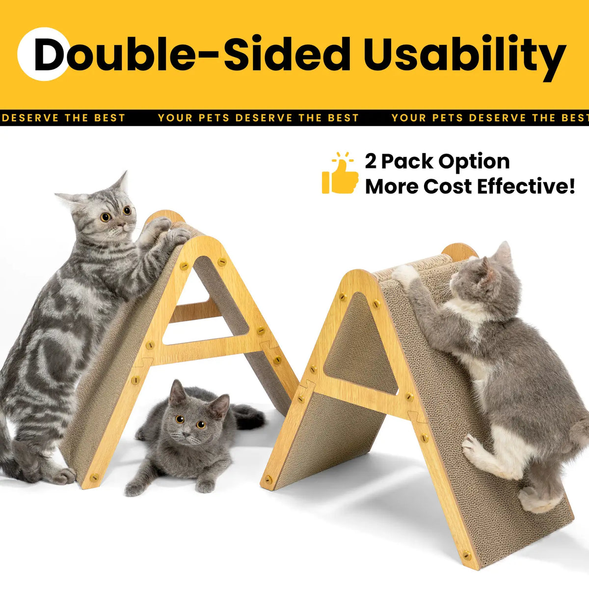 A-Frame Cat Scratcher & L-Shaped Cat Scratcher