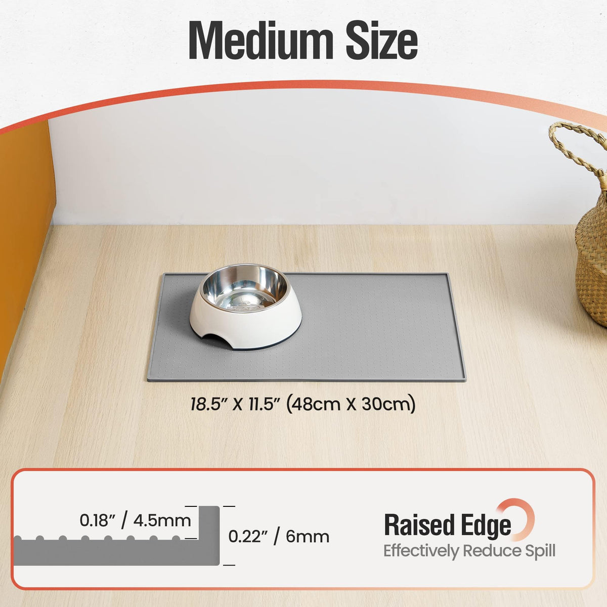 Rectangular Silicone Pet Feeding Mat
