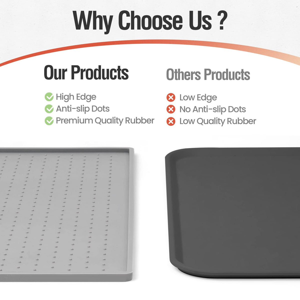 Rectangular Silicone Pet Feeding Mat