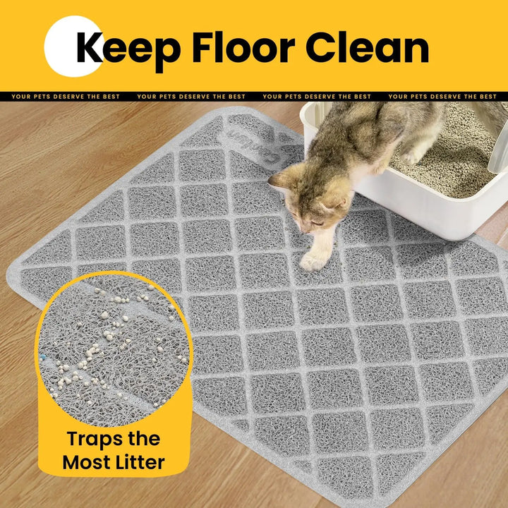 Cat Litter Mat PVC Small (24" x 17")Cat Litter Mat Kitty Litter Trapp   conlunpet
