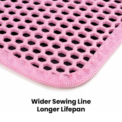 EVA Waterproof Double-Layer Cat Litter Mat with Raised Front Lip