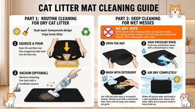 EVA Waterproof Double-Layer Cat Litter Mat with Raised Front Lip