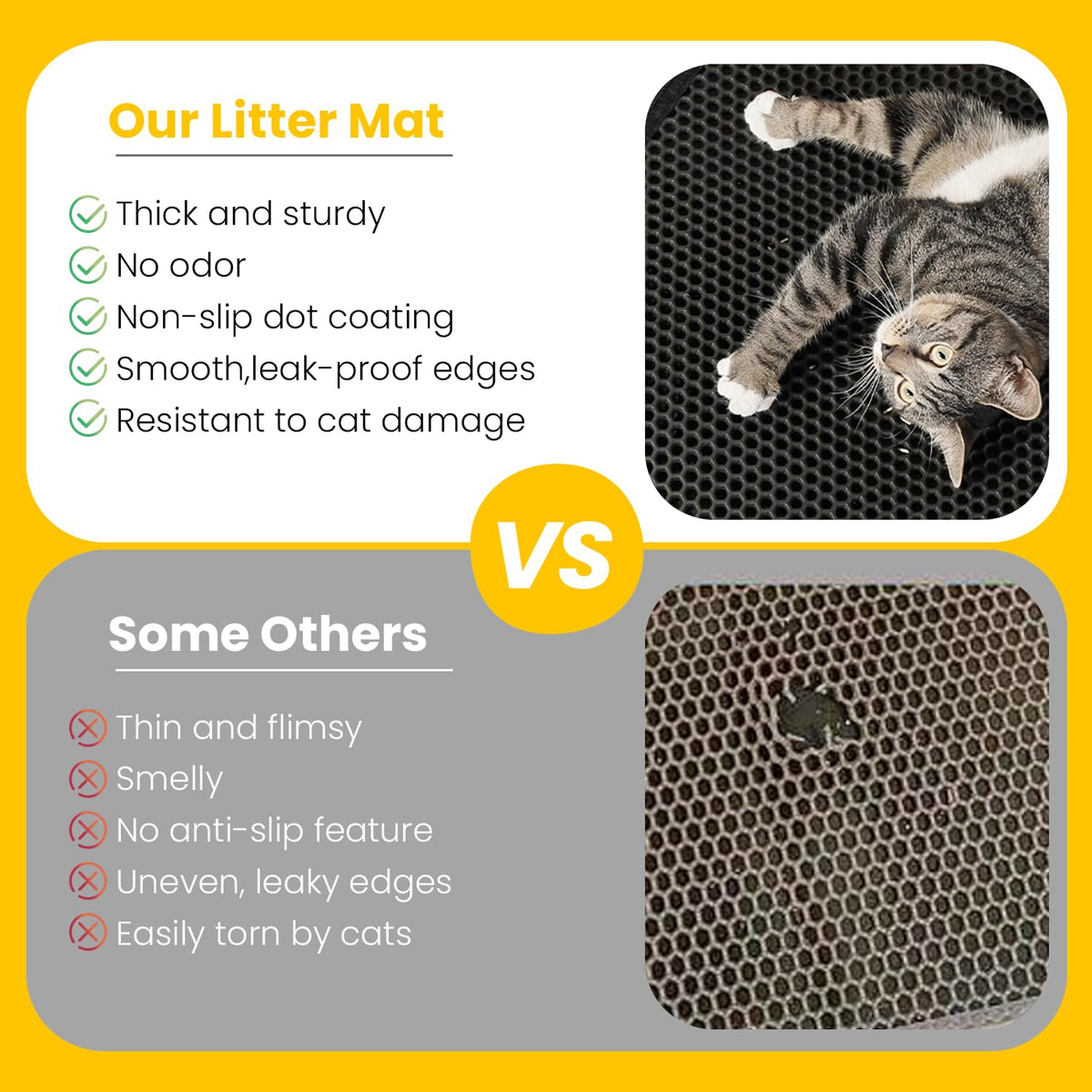 EVA Waterproof Double-Layer Cat Litter Mat