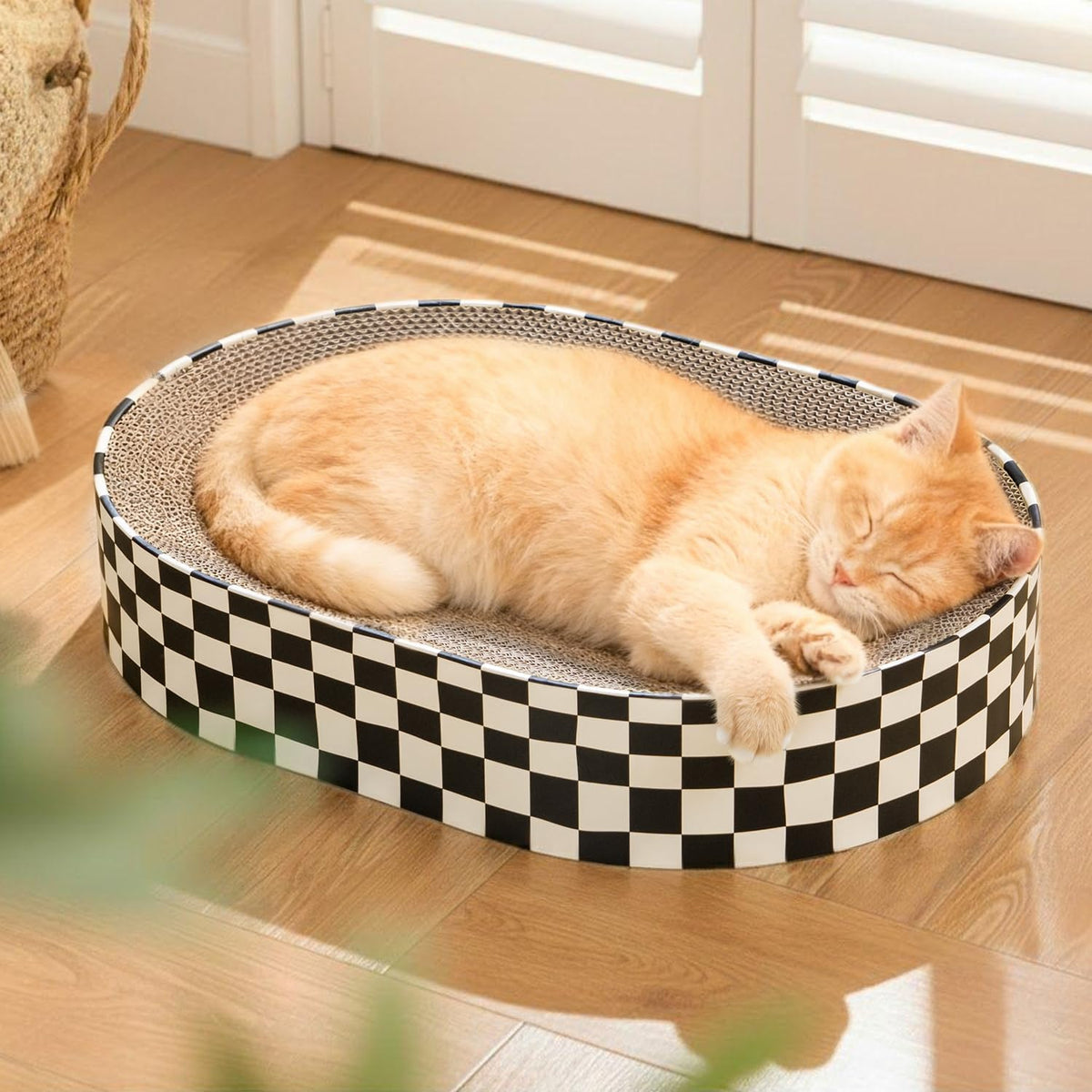 Integrated Oval Cat Scratcher Bed