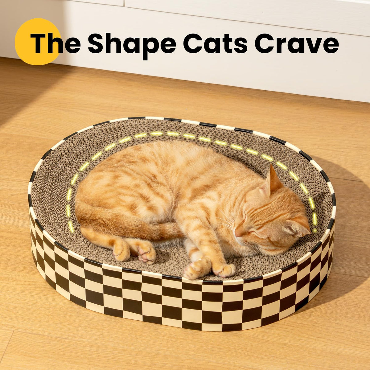Integrated Oval Cat Scratcher Bed
