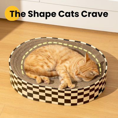 Integrated Oval Cat Scratcher Bed