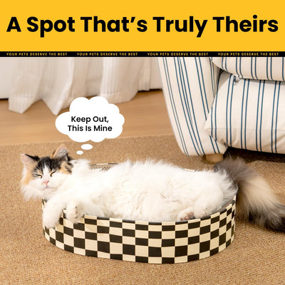 Integrated Oval Cat Scratcher Bed