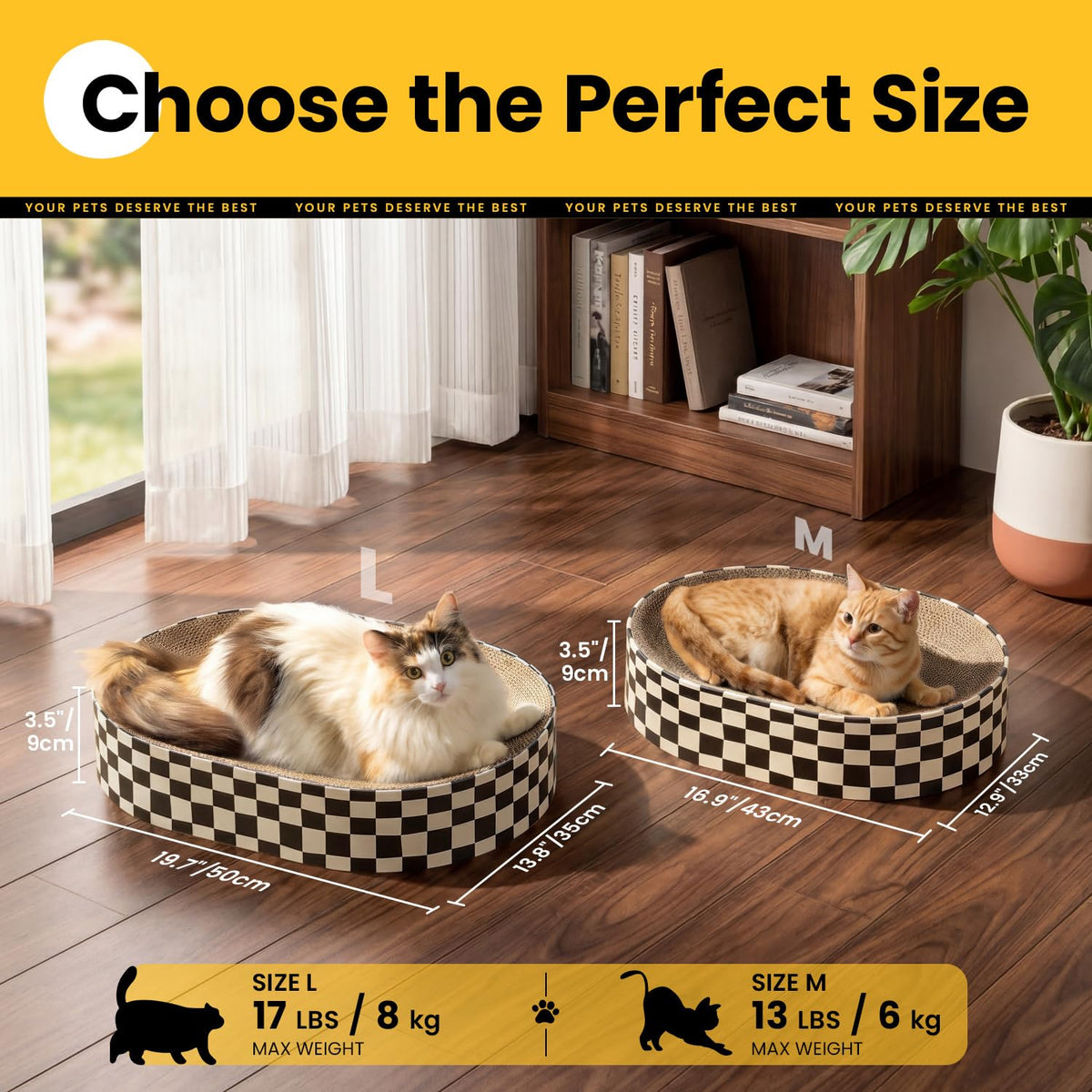 Integrated Oval Cat Scratcher Bed