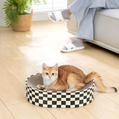 Integrated Oval Cat Scratcher Bed