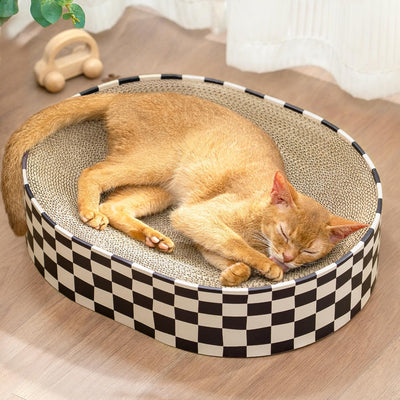 Integrated Oval Cat Scratcher Bed