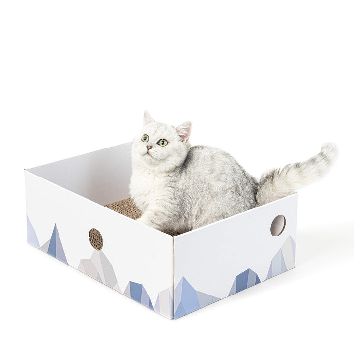 cat scratcher box white coching cat scratcher cardboard scratching pad large