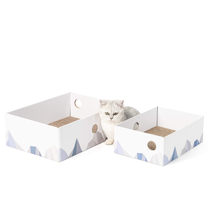 cat scratcher box white coching cat scratcher cardboard scratching pad large