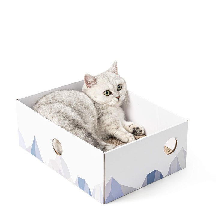 cat scratcher box white coching cat scratcher cardboard scratching pad large