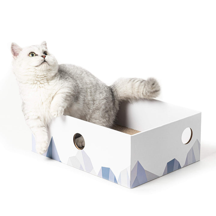 cat scratcher box white coching cat scratcher cardboard scratching pad medium