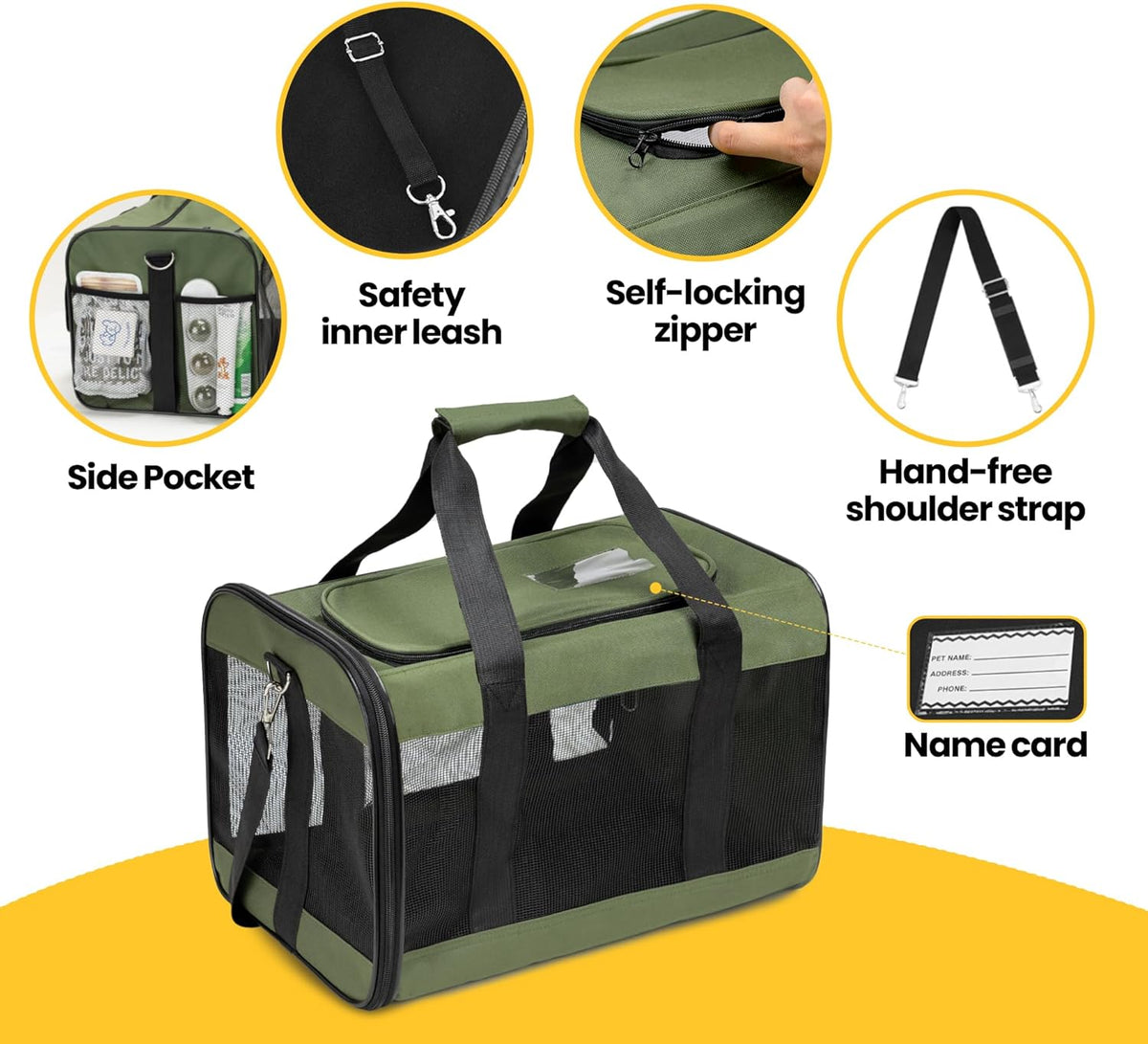 Soft-Sided Mesh Pet Carrier