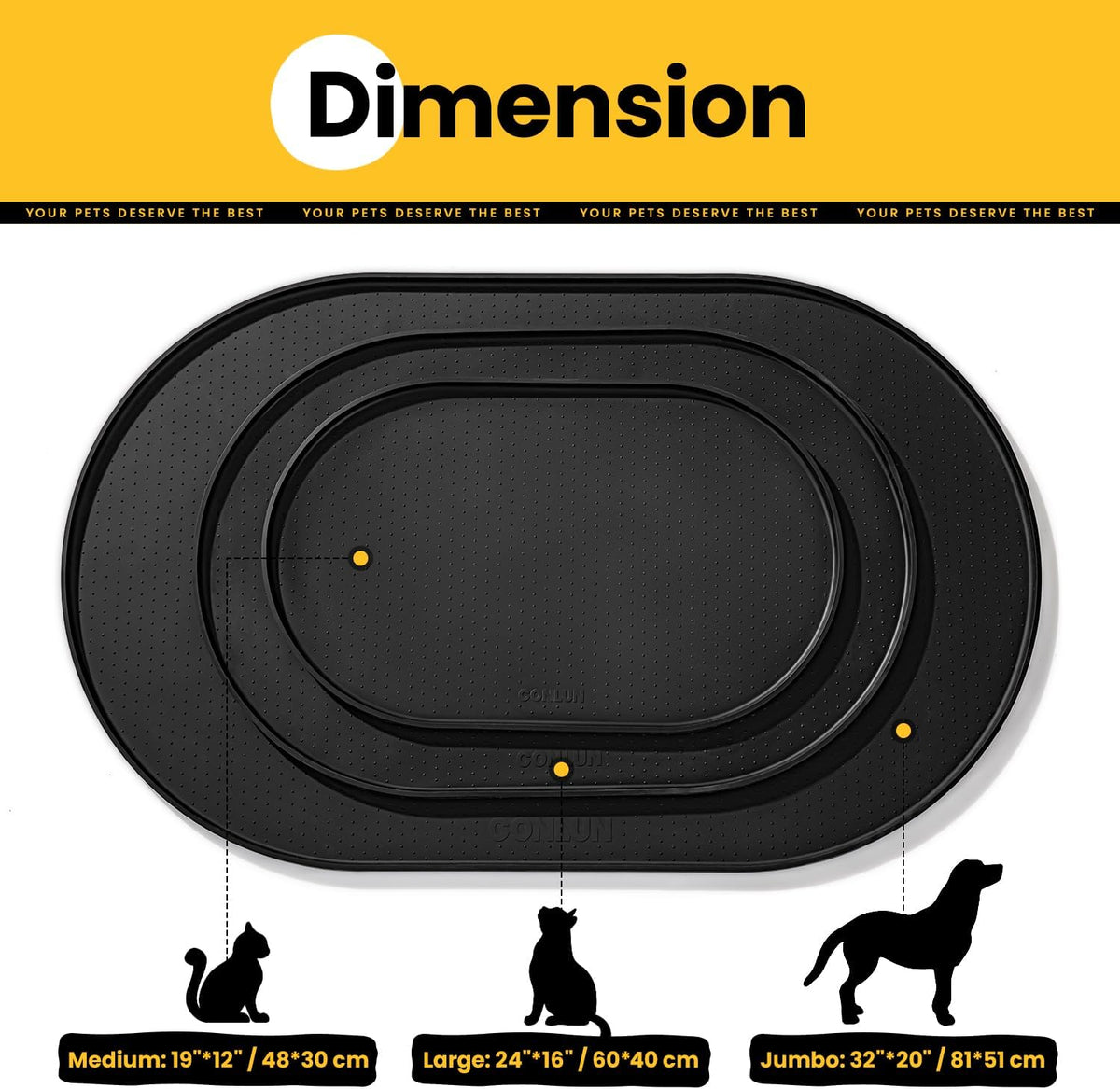 Oval Silicone Pet Feeding Mat