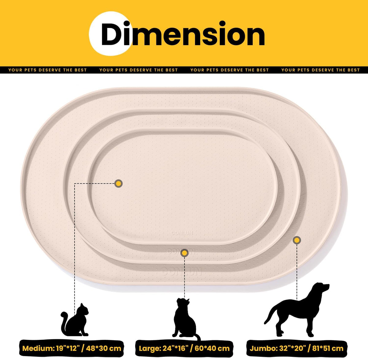 Oval Silicone Pet Feeding Mat