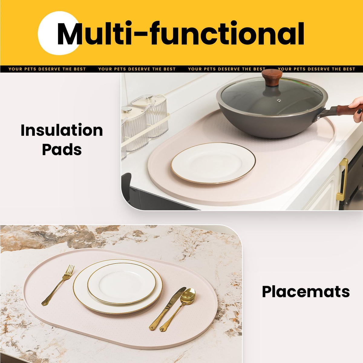 Oval Silicone Pet Feeding Mat