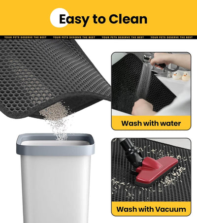 Conlun Cat Litter Mat Honeycomb Double Layer, Urine Waterproof, and Easy to Clean