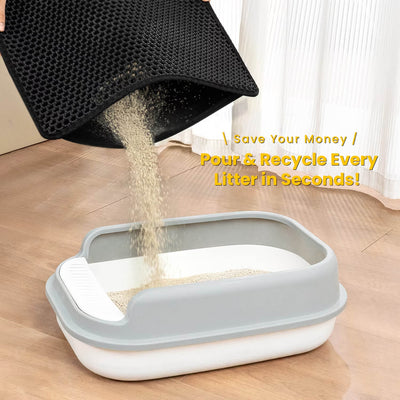 Conlun Cat Litter Mat Honeycomb Double Layer, Urine Waterproof, and Easy to Clean