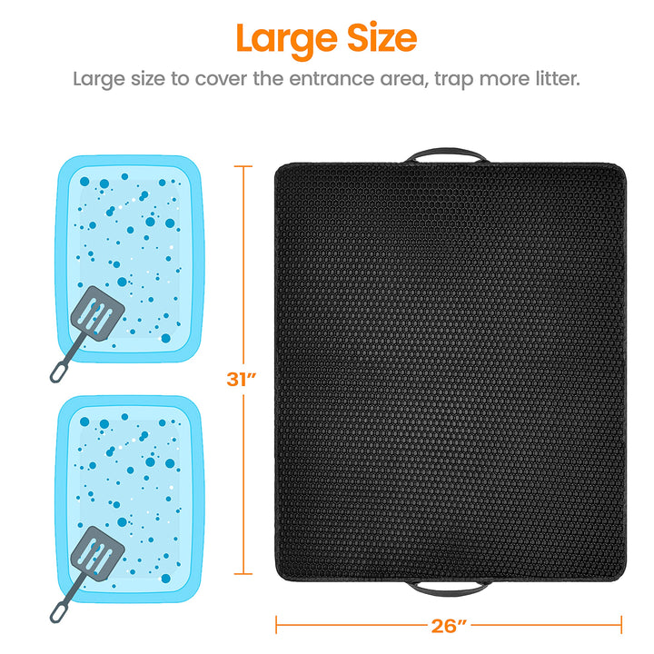 cat litter mat cat litter trapping mat honeycomb double layer design extra large