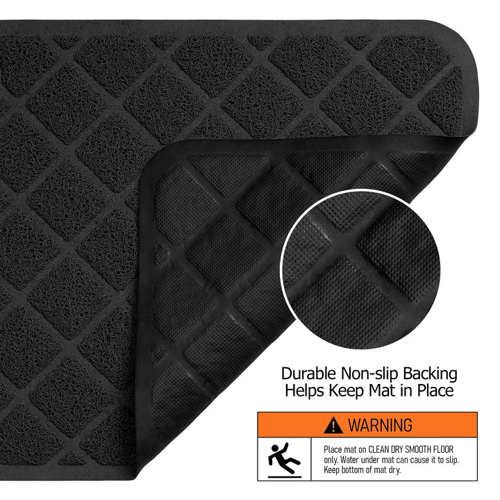 cat litter mat cat litter trapping mat honeycomb double layer design small black