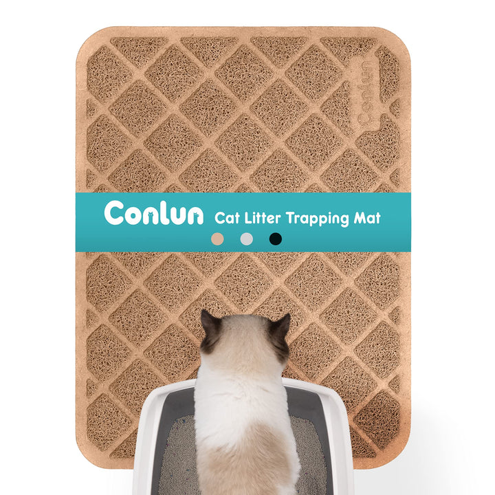 cat litter mat cat litter trapping mat honeycomb double layer design small brown