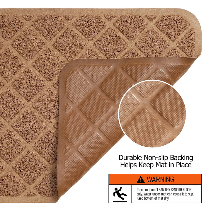 cat litter mat cat litter trapping mat honeycomb double layer design small brown