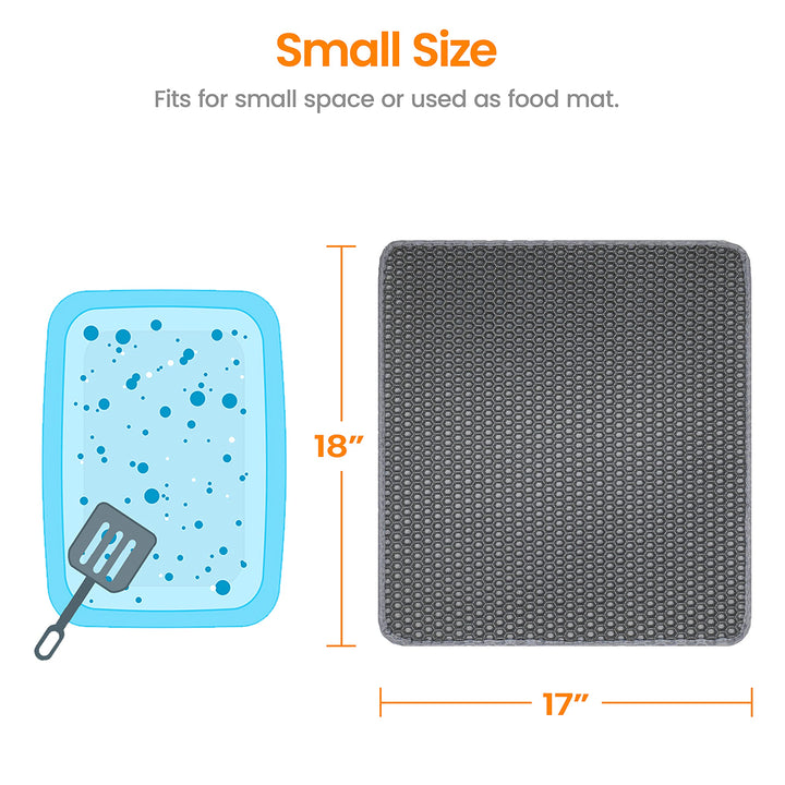 cat litter mat cat litter trapping mat honeycomb double layer design small grey