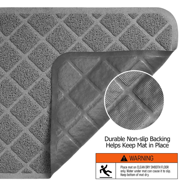 cat litter mat cat litter trapping mat honeycomb double layer design large grey