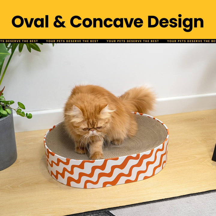 Oval Extra-Large Cat Scratching Board Scratcher Pad Lounge for Cat