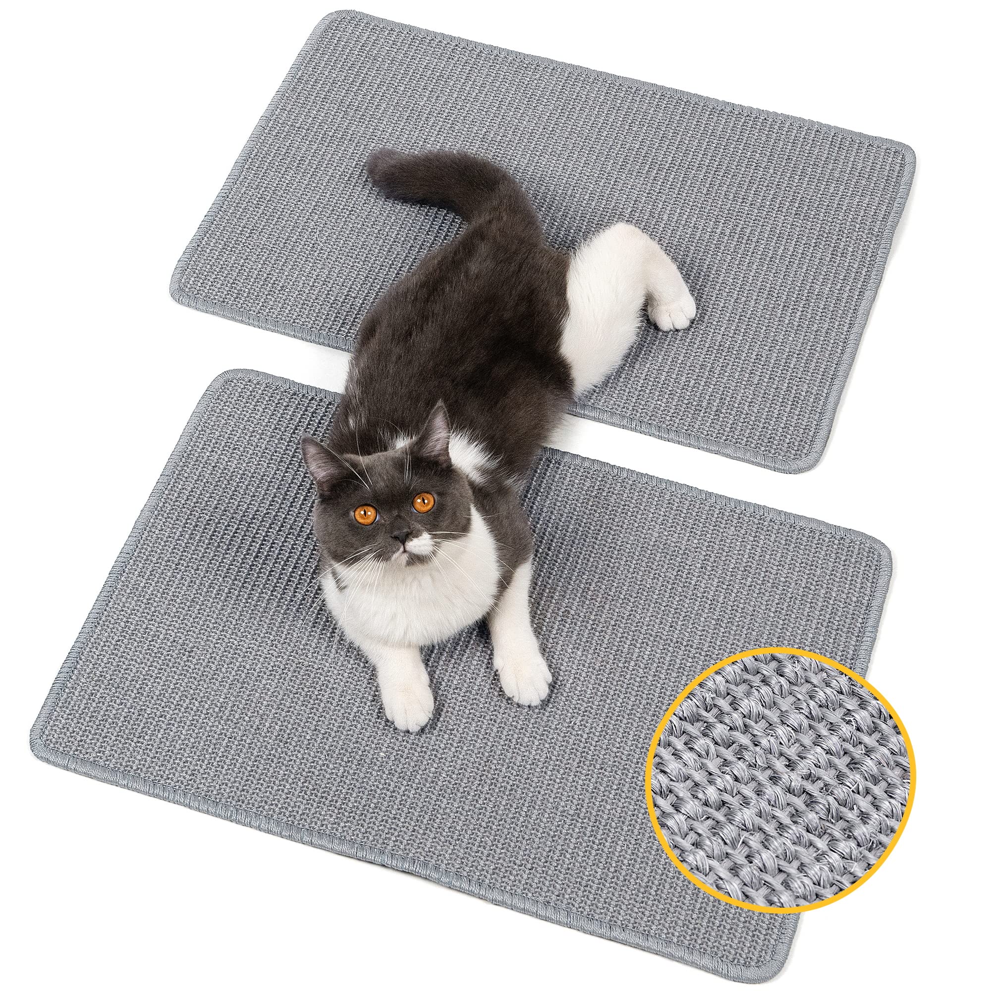 Cat Scratcher Mat Grey丨Natural Sisal Cat Scratch Pad丨Cat