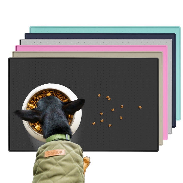 Pet Feeding Mat Large (23x 15)丨Conlun Silicone Dog Food Mat丨Waterpro –  conlunpet